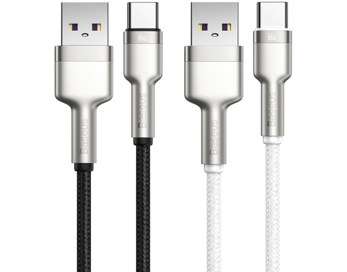 Кабель USB Baseus Cafule Metal USB to Type-C (66W/1m) Black (CAKF000101)