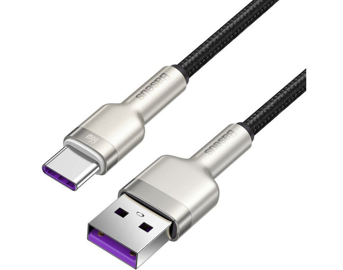 Кабель USB Baseus Cafule Metal USB to Type-C (66W/1m) Black (CAKF000101)