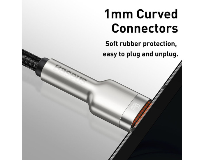 Кабель USB Baseus Cafule Metal USB to Type-C (66W/1m) Black (CAKF000101)