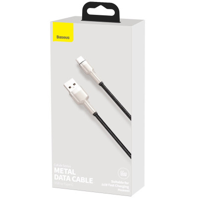 Кабель USB Baseus Cafule Metal Type-C 66W (CAKF000101) Black 1m