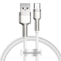 Кабель USB Baseus Cafule Metal Type-C 66W (CAKF000102) White 1m