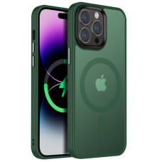 Чехол-силикон Metal Buttons with MagSafe Colorful Apple iPhone 12/ 12 Pro, Зеленый