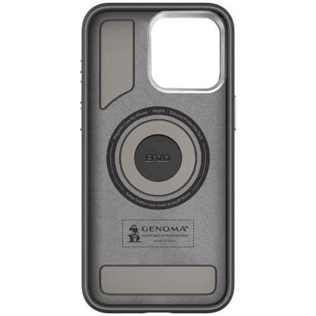 Чехол-силикон PC Leather SGP with Magsafe Carbon для Apple iPhone 15 Pro Max, Grey