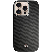 Чохол-силікон PC Leather SGP with Magsafe Carbon для Apple iPhone 15 Pro Max чорний