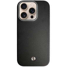 Чехол-силикон PC Leather SGP with Magsafe Carbon для Apple iPhone 15 Pro Max Черный