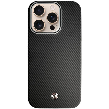 Чехол-силикон PC Leather SGP with Magsafe Carbon для Apple iPhone 15 Pro Max Черный Чехол-силикон PC Leather SGP with Magsafe Carbon для Apple iPhone 15 Pro Max Черный