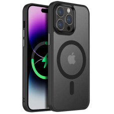 Чохол-силікон Metal Buttons with MagSafe Colorful Apple iPhone 14 Pro Max, чорний