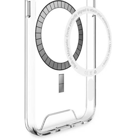 Чехол-силикон Space Case with MagSafe для Samsung Galaxy S25 Ultra Прозрачный