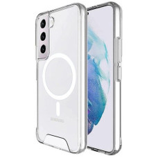 Чехол-силикон Space Case with MagSafe для Samsung Galaxy S25 Plus / S24 Plus Прозрачный