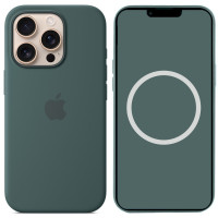 Чехол-силикон оригинал Silicone Case with Magsafe and Animation iPhone 16 Pro Max Lake Green