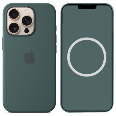 Чехол-силикон оригинал Silicone Case with Magsafe and Animation iPhone 16 Pro Max Lake Green