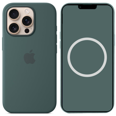 Чохол-силікон оригінал Silicone Case with Magsafe and Animation iPhone 16 Pro Max Lake Green