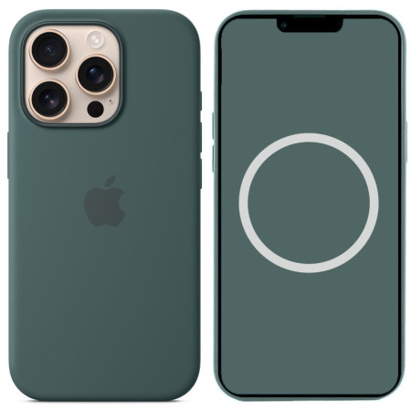 Чехол-силикон оригинал Silicone Case with Magsafe and Animation iPhone 16 Pro Max Lake Green Чехол-силикон оригинал Silicone Case with Magsafe and Animation iPhone 16 Pro Max Lake Green