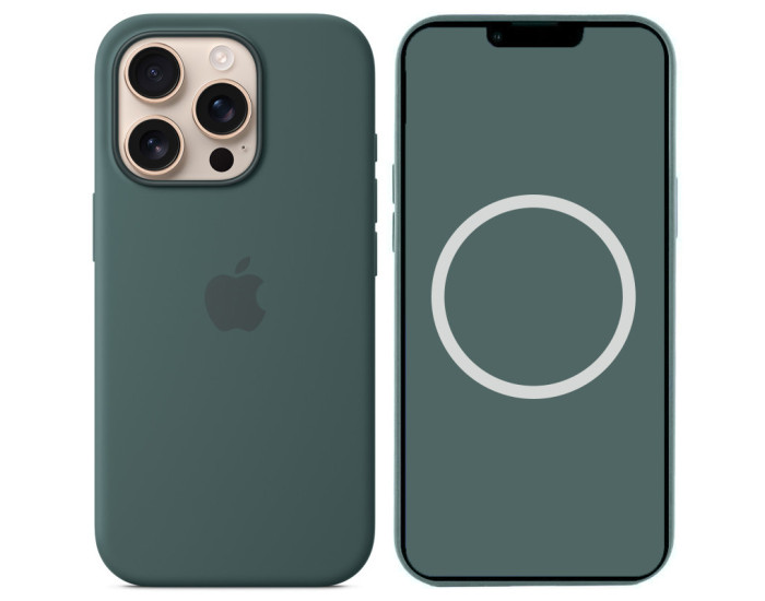 Чехол-силикон оригинал Full Soft Matte with MagSafe and Animation iPhone 16 Pro Max, Lake green