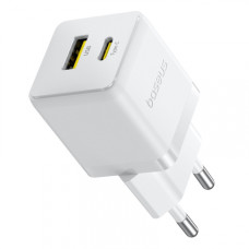 Сетевое зарядное устройство Baseus Palm Type-C + USB 20W (P10111602113-00) White