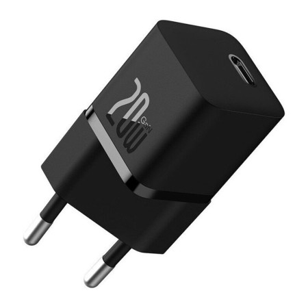 Сетевое зарядное устройство Baseus GaN5 Fast Charger (mini) 1C 20W с кабелем Type-C to Type-C (100W /1m) (P10110900213-00) Black