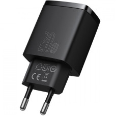 Сетевое зарядное устройство Baseus 1USB + Type-C Compact QC 20W (CCXJ-B) (Черный\Black) (Класс C)