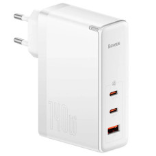 Сетевое зарядное устройство Baseus GaN5 Pro Fast Charger (2C+U 140W) Cable Type-C to Type-C 1m (140W)(CCGP100201) White