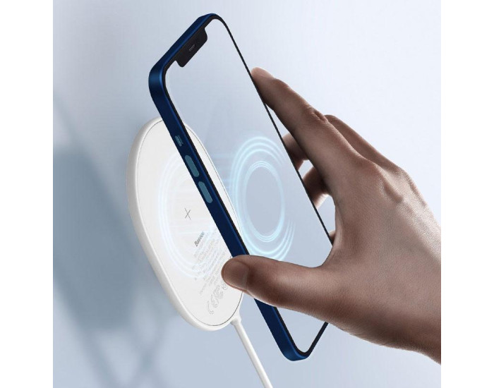 Беспроводная зарядка Baseus Light Magnetic Wireless Charger 15W (WXQJ-02) (Белый  White)