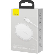 Беспроводная зарядка Baseus Light Magnetic Wireless Charger 15W (WXQJ-02) (Белый  White)