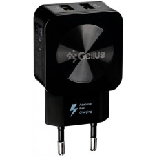 Мережеве зарядний пристрій Gelius Ultra Prime (GU-HC02) з кабелем MicroUSB (2USB, 2.1A) Black