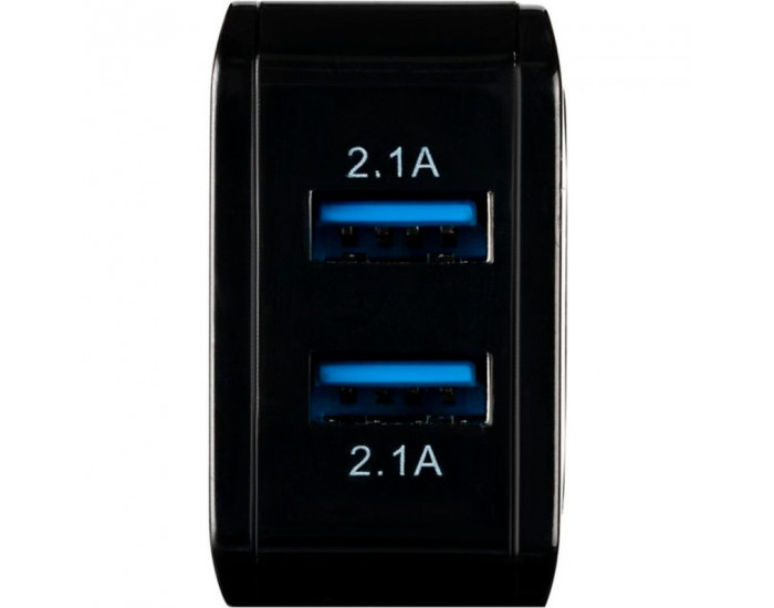 Мережеве зарядний пристрій Gelius Ultra Prime (GU-HC02) з кабелем MicroUSB (2USB, 2.1A) Black