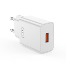 Сетевое зарядное устройство XO L127 (USB-A/QC18W) Fast, White