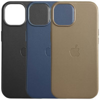 Чехол Leather Case with MagSafe and Animation iPhone 15 Pro Max Blue