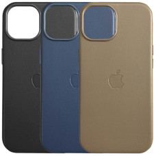 Чехол Leather Case with MagSafe and Animation iPhone 15 Pro Max Blue