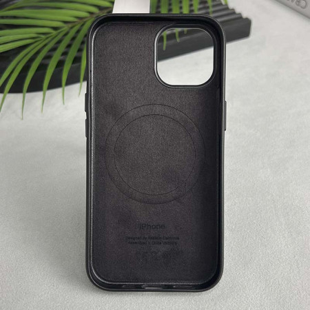 Чехол Leather Case with MagSafe and Animation iPhone 15 Pro Max Blue