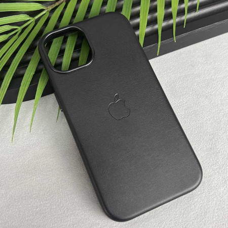 Чехол Leather Case with MagSafe and Animation iPhone 15 Pro Max Blue