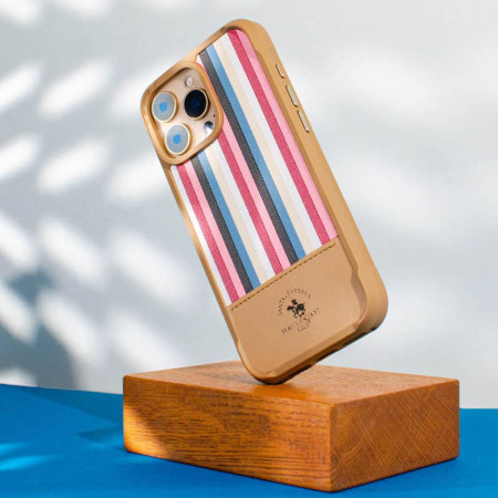 Чехол-силикон оригинал Polo Santa Barbara Isaac для Apple iPhone 16 Pro Max Champagne Gold