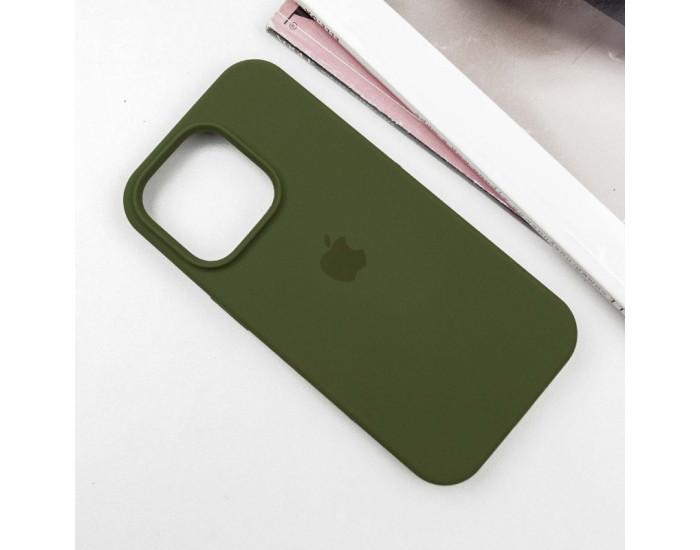 Чехол-силикон Case Full Protective (AA) iPhone 14 Pro (Зеленый / Dark Olive)