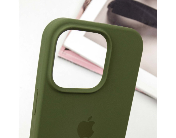 Чехол-силикон Case Full Protective (AA) iPhone 14 Pro (Зеленый / Dark Olive)