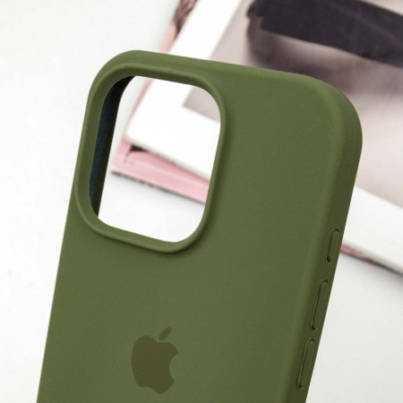 Чехол-силикон Case Full Protective (AA) iPhone 14 Pro (Зеленый / Dark Olive)