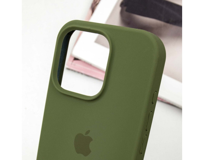 Чехол-силикон Case Full Protective (AA) iPhone 14 Pro (Зеленый / Dark Olive)
