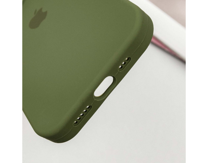 Чехол-силикон Case Full Protective (AA) iPhone 14 Pro (Зеленый / Dark Olive)