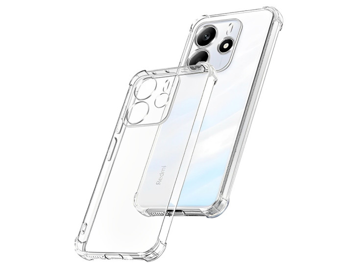 Чехол-силикон Getman Ease logo усиленные углы Redmi Note 14 4G, Прозрачный