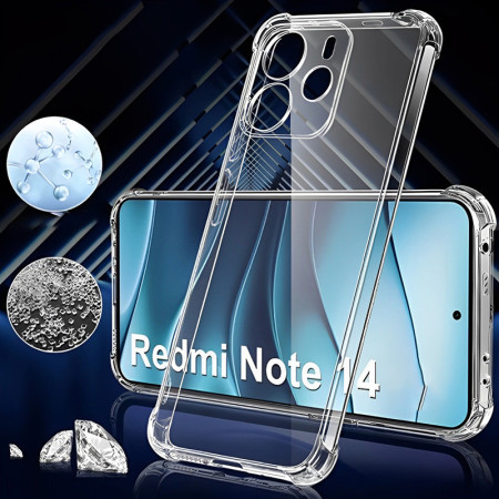 Чехол-силикон Getman Ease logo усиленные углы Redmi Note 14 4G, Прозрачный
