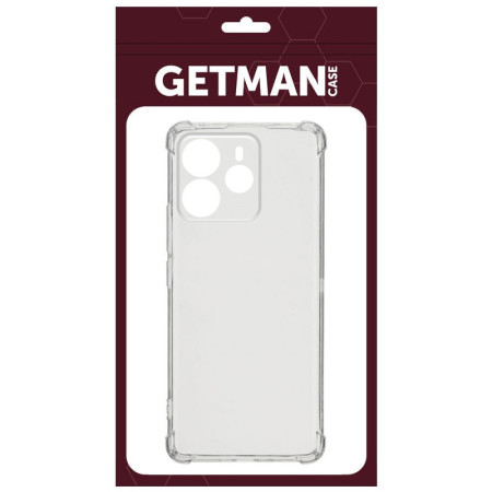 Чехол-силикон Getman Ease logo усиленные углы Redmi Note 14 4G, Прозрачный