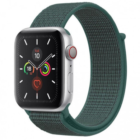 Ремешок для Apple Watch Nylon Loop Series 38/40/41/42 mm (Зеленый / Pine green)