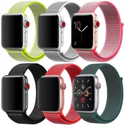 Ремешок для Apple Watch Nylon Loop Series 42/44/45/46/49 mm Pine Green