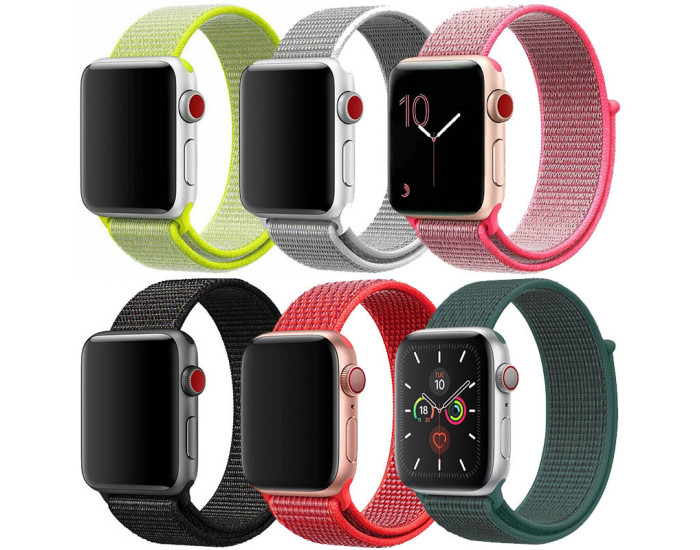 Ремешок для Apple Watch Nylon Loop Series 42/44/45/46/49 mm Pine Green