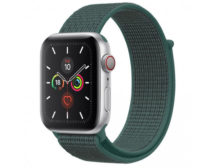 Ремешок для Apple Watch Nylon Loop Series 42/44/45/46/49 mm Pine Green