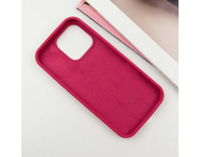 Чехол-силикон оригинал Full Soft Matte iPhone 16 Pro Max (Красный / Rose Red)