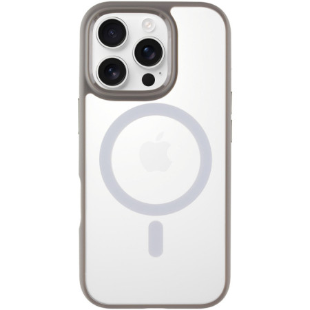 Чехол-силикон Blueo Skin Friendly Frosted with MagSafe Apple iPhone 16 Pro Max Серый Чехол-силикон Blueo Skin Friendly Frosted with MagSafe Apple iPhone 16 Pro Max Серый
