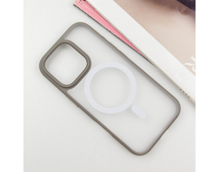 Чехол-силикон Blueo Skin Friendly Frosted with MagSafe Apple iPhone 16 Pro Max Серый