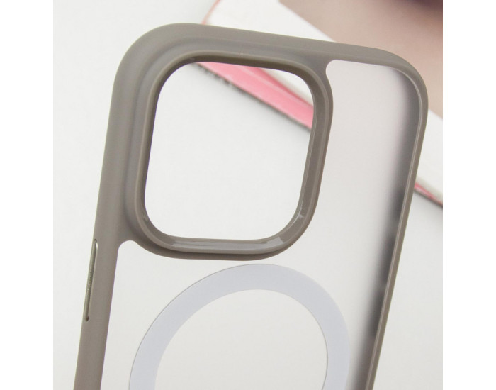 Чехол-силикон Blueo Skin Friendly Frosted with MagSafe Apple iPhone 16 Pro Max Серый