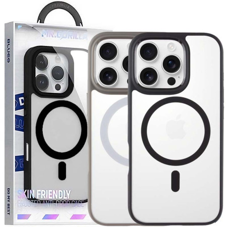 Чехол-силикон Blueo Skin Friendly Frosted with MagSafe Apple iPhone 16 Pro Max Black Чехол-силикон Blueo Skin Friendly Frosted with MagSafe Apple iPhone 16 Pro Max Black