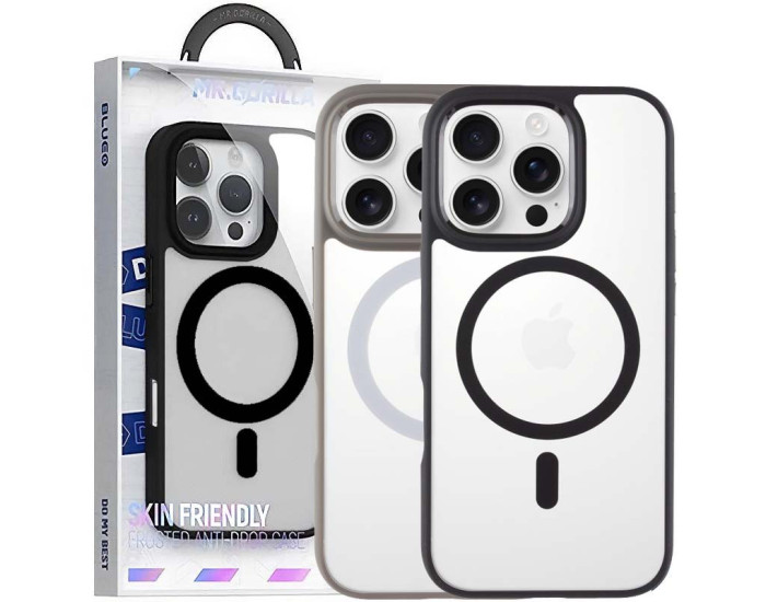 Чехол-силикон Blueo Skin Friendly Frosted with MagSafe Apple iPhone 16 Pro Max Black